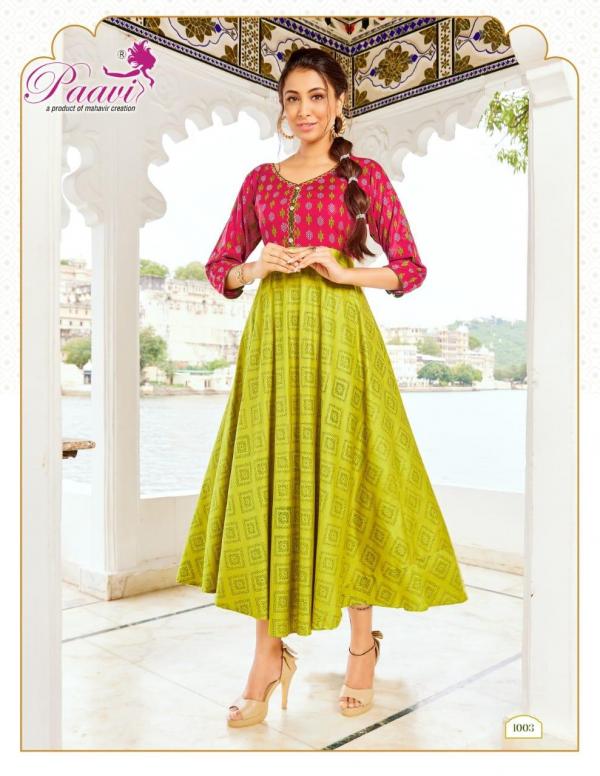 Paavi Passions Vol 3 Fancy rayon Designer Long Kurti Collection